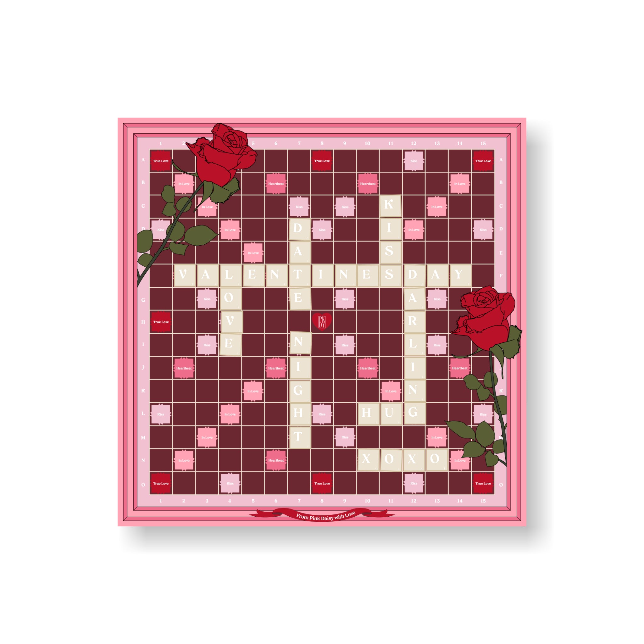 Love Scrabble | Seidentuch