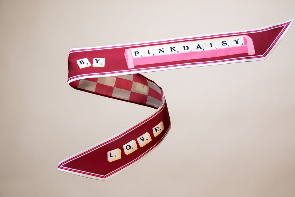 Love Letters by Pink Daisy – Elegant silk twilly for timeless looks